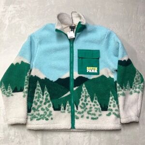 NWT H&M x South Park Deep Pile Full-Zip Sherpa Fleece‎ Jacket Men's Size Large
